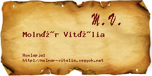 Molnár Vitália névjegykártya